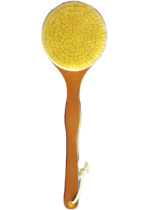 Bath Brush With Natural Bristles (Round) - 1 Brush