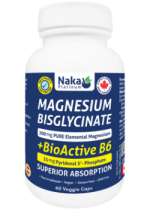 Magnesium Bisglycinate 200mg + BioActive B-6 - 60 V-Caps