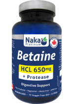 Betaine HCL 650mg + Protease - 75 V-Caps