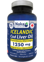 Icelandic Cod Liver Oil 1250mg - 80 Softgels