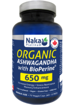 Organic Ashwagandha With BioPerine 650mg - 75 V-Caps