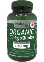 Ginkgo Biloba 120mg (Organic) - 75 V-Caps - Naka