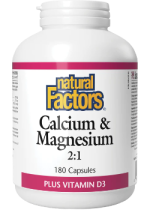 Calcium & Magnesium 2:1 Plus Vitamin D3 - 180 Caps