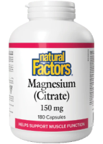 Magnesium Citrate 150mg - 180 Caps