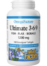 Ultimate Omega Factors 3-6-9 1,200mg - 180 Softgels