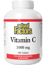 Vitamin C 1,000mg + Bioflavonoids & Rosehips - 180 Tabs