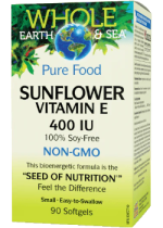 Whole Earth & Sea Pure Food Sunflower Vitamin E 400iu - 90 Softgels