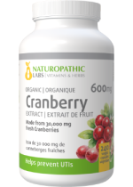 Cranberry Extract 600mg (Organic) - 240 V-Caps