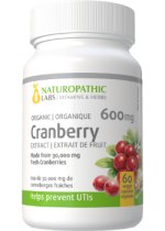 Cranberry Extract 600mg (Organic) - 60 V-Caps