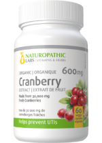 Cranberry Extract 600mg (Organic) - 60 V-Caps