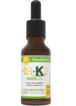 Vitamin D3 + Vitamin K2 Drops Emulsified 1,000iu - 15ml