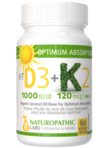 Vitamin D3 1,000iu + K2 120mcg - 60 Softgels