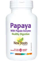 Papaya With Papain Enzyme - 100 V-Caps - New Roots