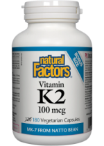 Vitamin K2 100mcg (Mk-7) - 180 V-Caps BONUS