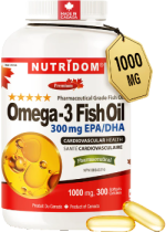 Omega-3 Fish Oil 1000mg - 300 Softgels