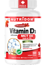 Vitamin D3 1000iu With MCT Oil - 500 Softgels