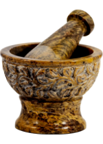 Leaves Mortar & Pestle (4 Inch) - 1 Set