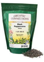 Peppercorns Black (Organic Whole) - 454g