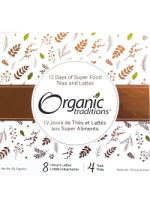 12 Days Of Organic Traditions Super Food Teas And Lattes Advent Calendar (Variety Packet) - 12 x 2 Servings