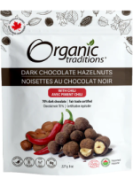 Dark Chocolate Hazelnuts Covered With Chili (Organic) - 227g