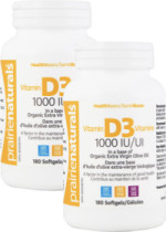 Vitamin D 1,000iu - 180 + 180 Softgels FREE!
