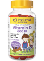 Vitamin D 600iu For Kids (Mixed Berry & Peach) - 180 Gummies