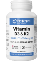 Vitamin D3 & K2 - 120 Softgels