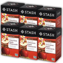 Cinnamon Apple Chamomile (Herbal Tea Caffeine Free) - 20 Tea Bags x 6 Boxes
