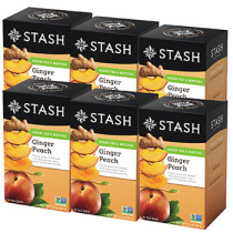 Ginger Peach (Green Tea & Matcha) - 18 Tea Bags x 6 Boxes