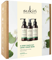 Love Your Skin Facial Kit (Foaming Cleanser Hydrating Toner & Facial Moisturizer) - 3 x 125ml - Sukin