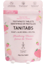 Tanitabs Toothpaste Tablets (Strawberry, Pouch) - 124 Tabs