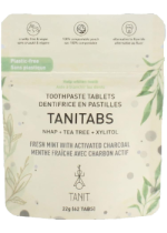 Tanitabs Toothpaste Tablets (Fresh Mint With Charcoal, Pouch) - 62 Tabs