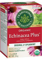 Organic Echinacea Plus Tea (Original With Spearmint) - 16 Tea Bags