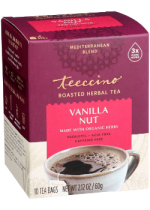 Organic Roasted Herbal Tea (Vanilla Nut) - 10 Tea Bags - Teeccino
