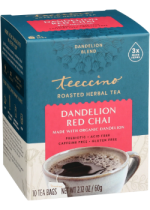 Roasted Herbal Tea (Dandelion Red Chai) - 10 Tea Bags