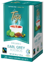 Organic Earl Grey Rooibos (Herbal Tea Fair-Trade) - 20 Tea Bags 