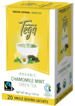 Organic Chamomile Mint Green Tea (Green Tea Fair-Trade) - 20 Tea Bags