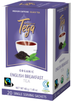 Organic English Breakfast Tea (Black Tea, Fair-Trade) - 20 Tea Bags