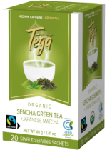 Organic Sencha Green Tea + Japanese Matcha (Green Tea Fair-Trade) - 20 Tea Bags