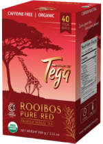 Rooibos Pure Red Premium Herbal Tea (Certified Organic Fair-Trade) - 40 Tea Bags