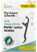 Floss Picks (Charcoal Lemon) - 50 Pieces