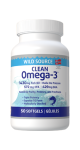 Clean Omega-3 (Wild Source) 572mg EPA / 429mg DHA - 50 Softgels