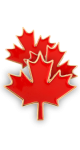 Maple Leaf Canadian Lapel Pin Trio - 3 Pins