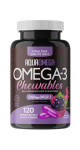 High DHA Omega-3 Chewables 2,400mg (Grape) - 120 Softgels