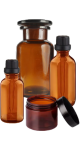 DIY Amber Glass Gift Pack - 1 x 30ml Dropper Bottle, 1 X 100ml Dropper Bottle, 1 x 20ml Amber Glass Cream Jar, 1 x 125ml Apothecary Bottle