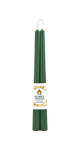 Pure Beeswax Candle Taper Pairs (Forest Green) - 12 Inches x 2