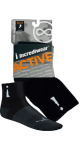 Active Socks (Quarter Height, Black, Med) - 1 Pair