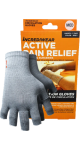 Unisex Fingerless Circulation Gloves (Grey, Med) - 1 Pair