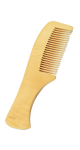 Natural Wood Comb (With Handle) - 1 Comb