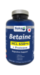 Betaine HCL 650mg + Protease - 150 V-Caps